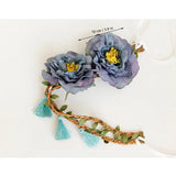 Boho Flower Crown Headband Tassel Fringe Hair Garland