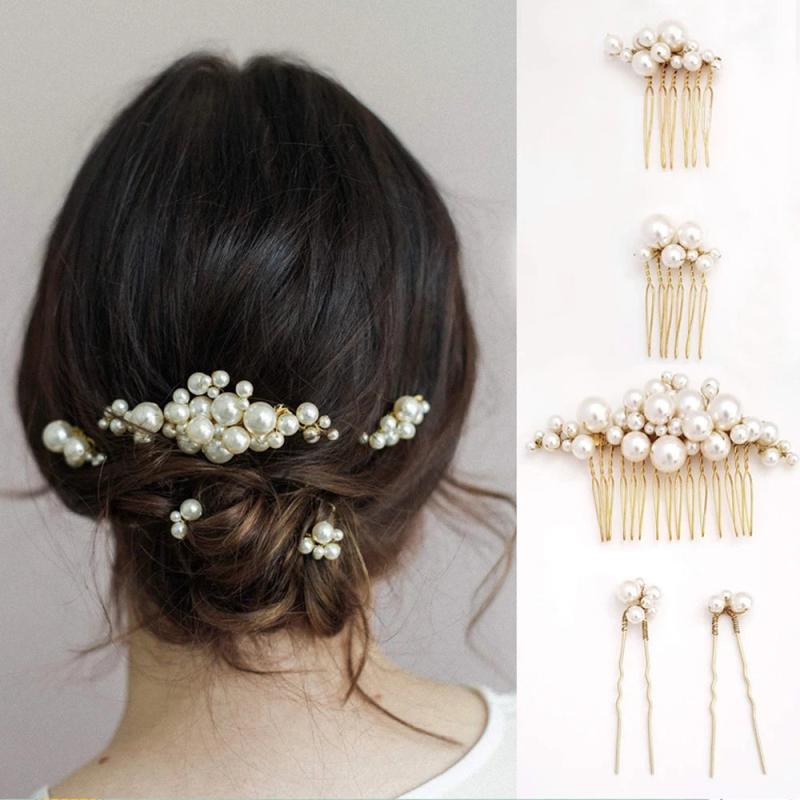 Bridal Hair Combs Pearl Wedding Hair Accessories