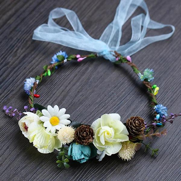 Rose Flower Crown Wedding Party Bridesmaid Hair Accessories