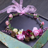 Rose Flower Crown Wedding Party Bridesmaid Hair Accessories