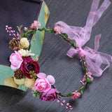 Rose Flower Crown Wedding Party Bridesmaid Hair Accessories