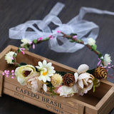 Rose Flower Crown Wedding Party Bridesmaid Hair Accessories