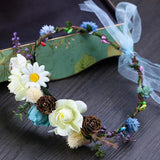 Rose Flower Crown Wedding Party Bridesmaid Hair Accessories