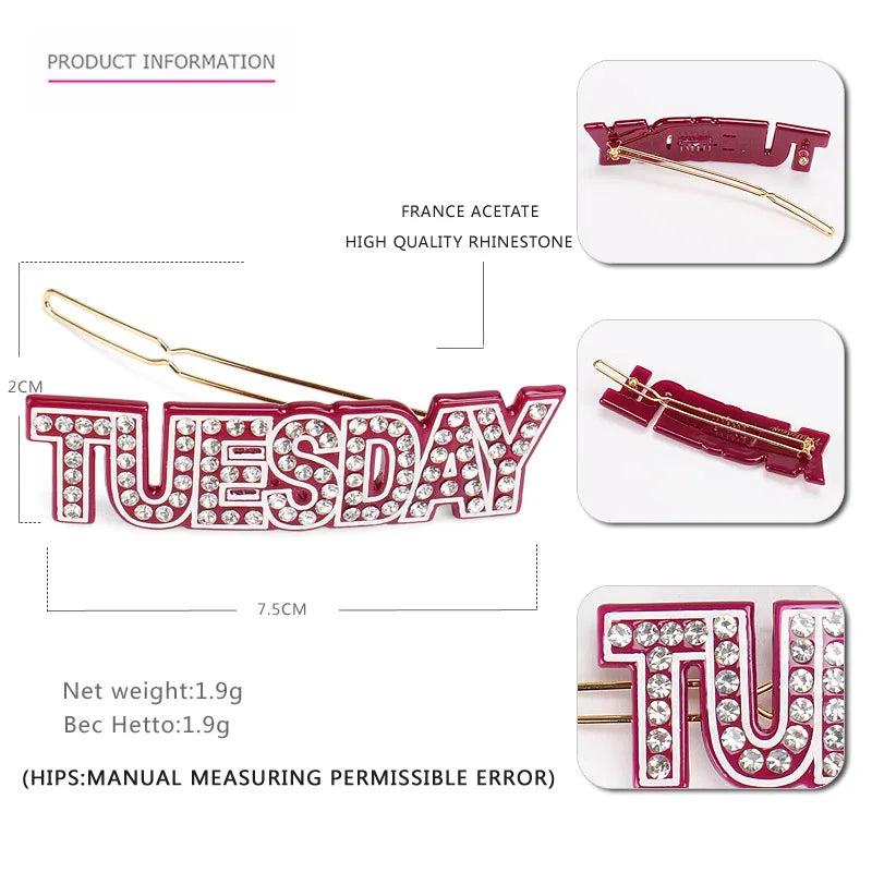 High Acetate Rhinestone Hair Clip Hair Pins