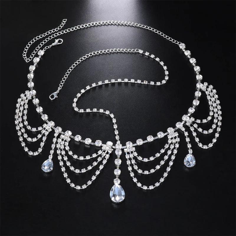Stonefans Multi-layer Head Chain Wedding Jewellery Bride Forehead Hair Accessory