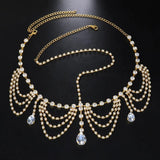 Stonefans Multi-layer Head Chain Wedding Jewellery Bride Forehead Hair Accessory