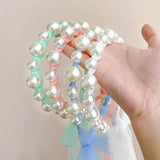 Pearl Headband Streamer Hair Accessories Hairpin Children Princess Female