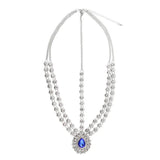 Ethnic Water Drop Hair Chain Prom Party Zircon Eyebrow Jewelry
