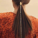 Rhinestone Tassel Chain Hair Fork Hairpins for Women