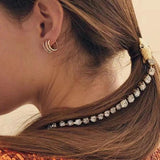 Rhinestone Tassel Chain Hair Fork Hairpins for Women