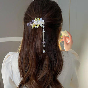 Pearl Tassel Spring Hair Clip Chinese Style Lily of the Valley Hair Jewelry