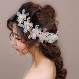 Bridal Pearl Crystal Headdress Hair Ornament Wedding Dress Accessories