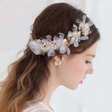 Bridal Pearl Crystal Headdress Hair Ornament Wedding Dress Accessories
