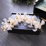 Bridal Pearl Crystal Headdress Hair Ornament Wedding Dress Accessories