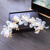 Bridal Pearl Crystal Headdress Hair Ornament Wedding Dress Accessories