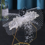 Crystal Hair Clip Veil Fringe Headwear Bride Wedding Accessories