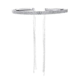 Bride Rhinestone Tassel Headband Chain Bling Crystal Hairpiece Wedding Jewelry