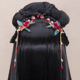 Red Fruit Hair Clip Baby Girl Hair Clips Hairpin Traditional Headdress