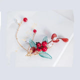 Red Fruit Hair Clip Baby Girl Hair Clips Hairpin Traditional Headdress