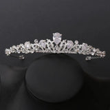 Pearl Tiara Headbands Rhinestone Crystal Crown Wedding Head Jewelry