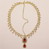 Crystal Water Drop Bridal Head Chain Rhinestone Forehead Jewelry