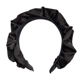 Pleated Wide-brimmed Satin Headbands for Women
