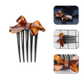 Bowknot Hair Combs High Acetate Rhinestone Hair Comb Clip Girls