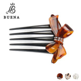 Bowknot Hair Combs High Acetate Rhinestone Hair Comb Clip Girls
