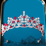 Pink Crystal Tiara For Girls Princess Queen Party Crown Jewelry