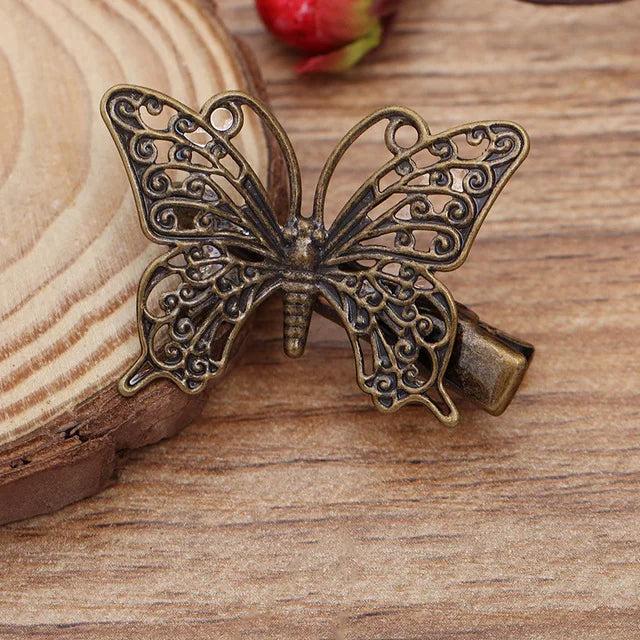 20 PCS 36*25mm Copper Butterfly Hair Clip Base Setting Gold/Silver DIY Jewelry