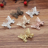 20 PCS 36*25mm Copper Butterfly Hair Clip Base Setting Gold/Silver DIY Jewelry
