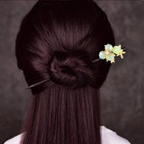 Peach Blossom Hairpin Hanfu Accessory Glazed Headdress