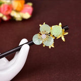 Peach Blossom Hairpin Hanfu Accessory Glazed Headdress