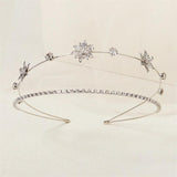 Efily Two Layers Rhinestone Bride Headband Wedding Hair Accessories