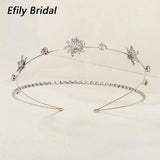 Efily Two Layers Rhinestone Bride Headband Wedding Hair Accessories