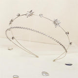Efily Two Layers Rhinestone Bride Headband Wedding Hair Accessories