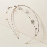 Efily Two Layers Rhinestone Bride Headband Wedding Hair Accessories
