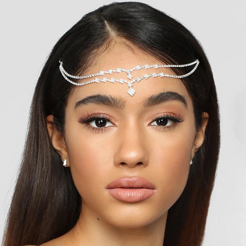 Stonefans Rhinestone Bridal Headband Wedding Boho Head Jewelry