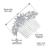 Mecresh Rhinestone Flowers Bridal Hair Combs Crystal Hair Accessories