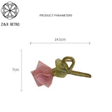 Vintage Rose Barrette Girls Flower Hair Clip Ribbon Wrap Woman Hair Claw