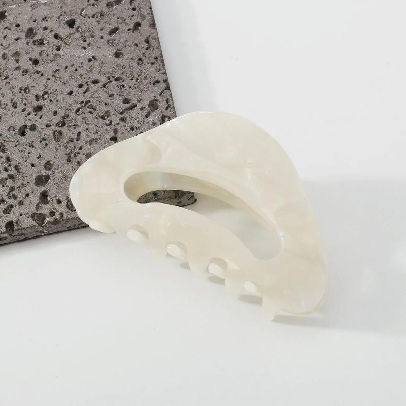 Colorful Geometric Hair Claw Clip, Large Hair Marble Crab Accessory