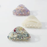 Colorful Geometric Hair Claw Clip, Large Hair Marble Crab Accessory