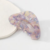 Colorful Geometric Hair Claw Clip, Large Hair Marble Crab Accessory