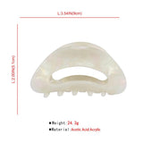 Colorful Geometric Hair Claw Clip, Large Hair Marble Crab Accessory