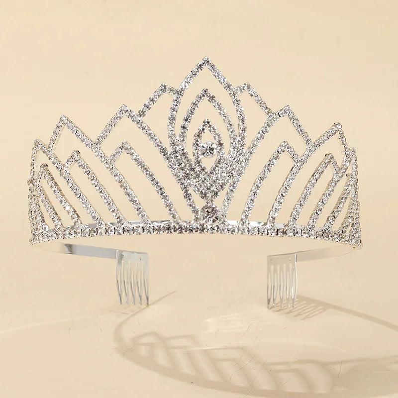 Crystal Tiara Crown Headband Girls Bridal Prom Wedding Party Hair Jewelry