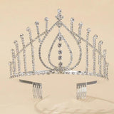 Crystal Tiara Crown Headband Girls Bridal Prom Wedding Party Hair Jewelry
