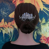 Witch Crystal Branch Skull Hair Comb Crown Hairpin