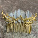 Witch Crystal Branch Skull Hair Comb Crown Hairpin