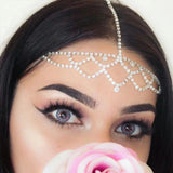 Stonefans Rhinestone Bridal Head Chain Headdress