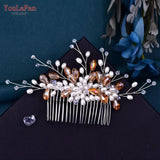 Bridal Hair Comb Pearl Crystal Wedding Headdress Hairpin